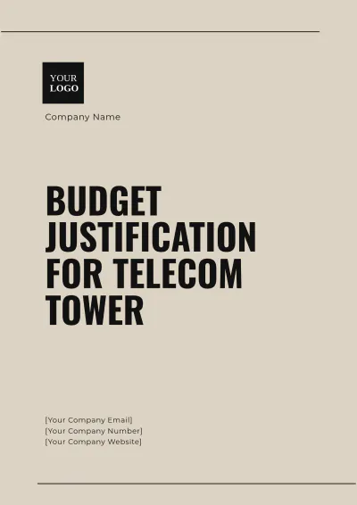 Free Budget for Justification for Telecom Tower Template to Edit Online