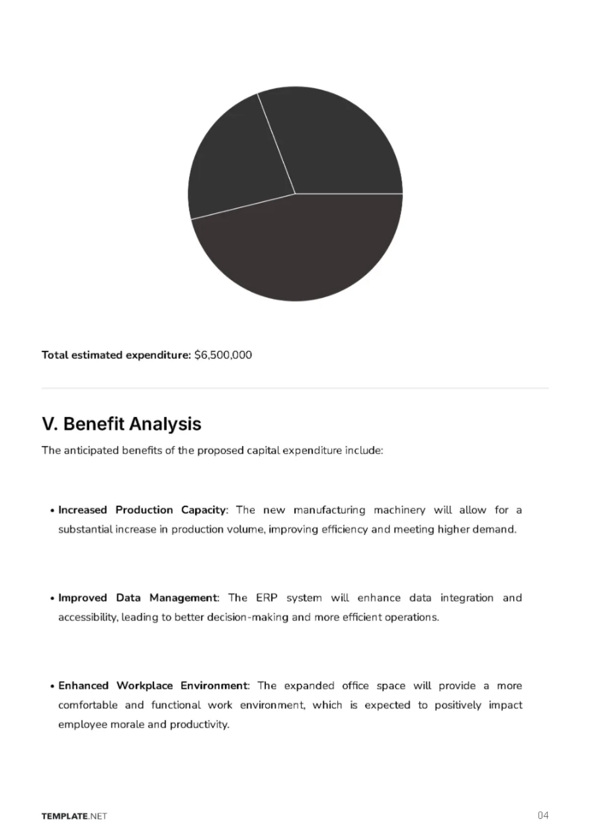 Free Capital Expenditure Budget Justification Template to Edit Online