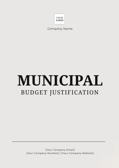 Free Municipal Budget Justification Template to Edit Online