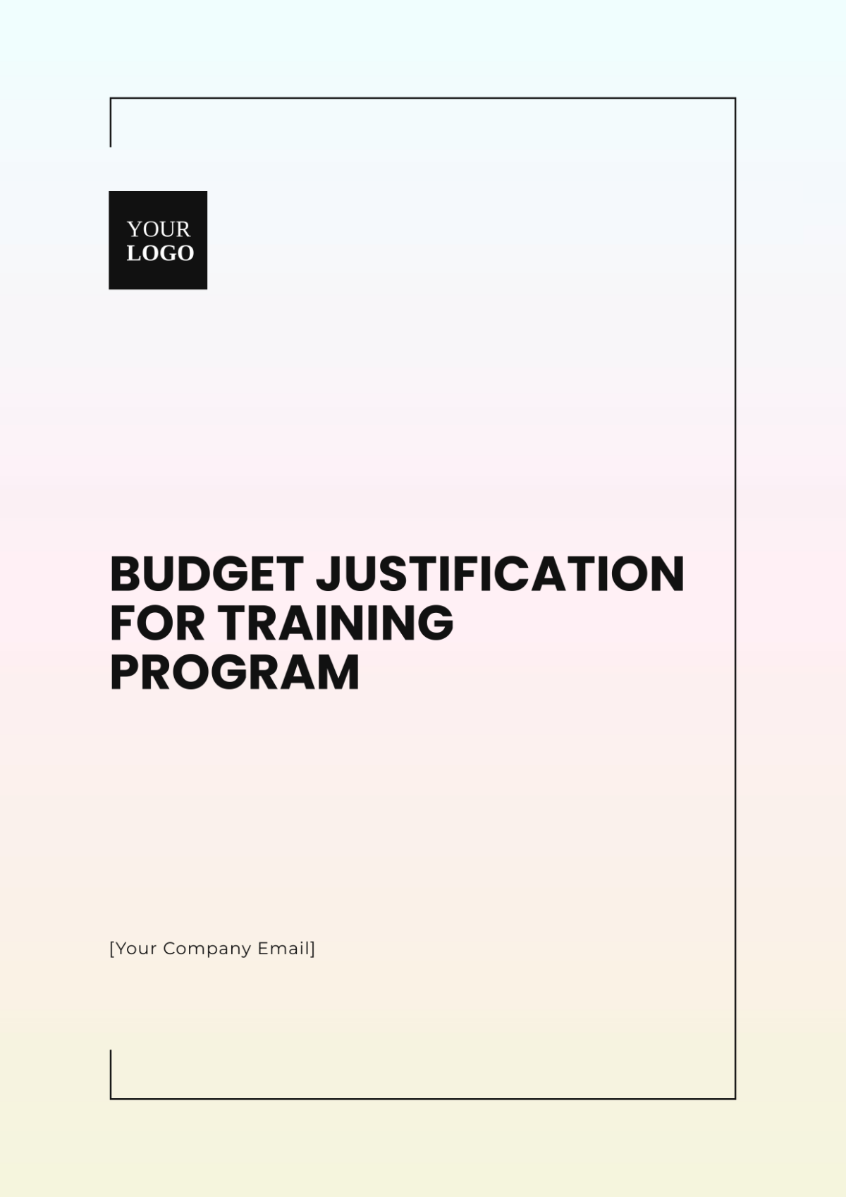 Budget Justification for Training Program Template