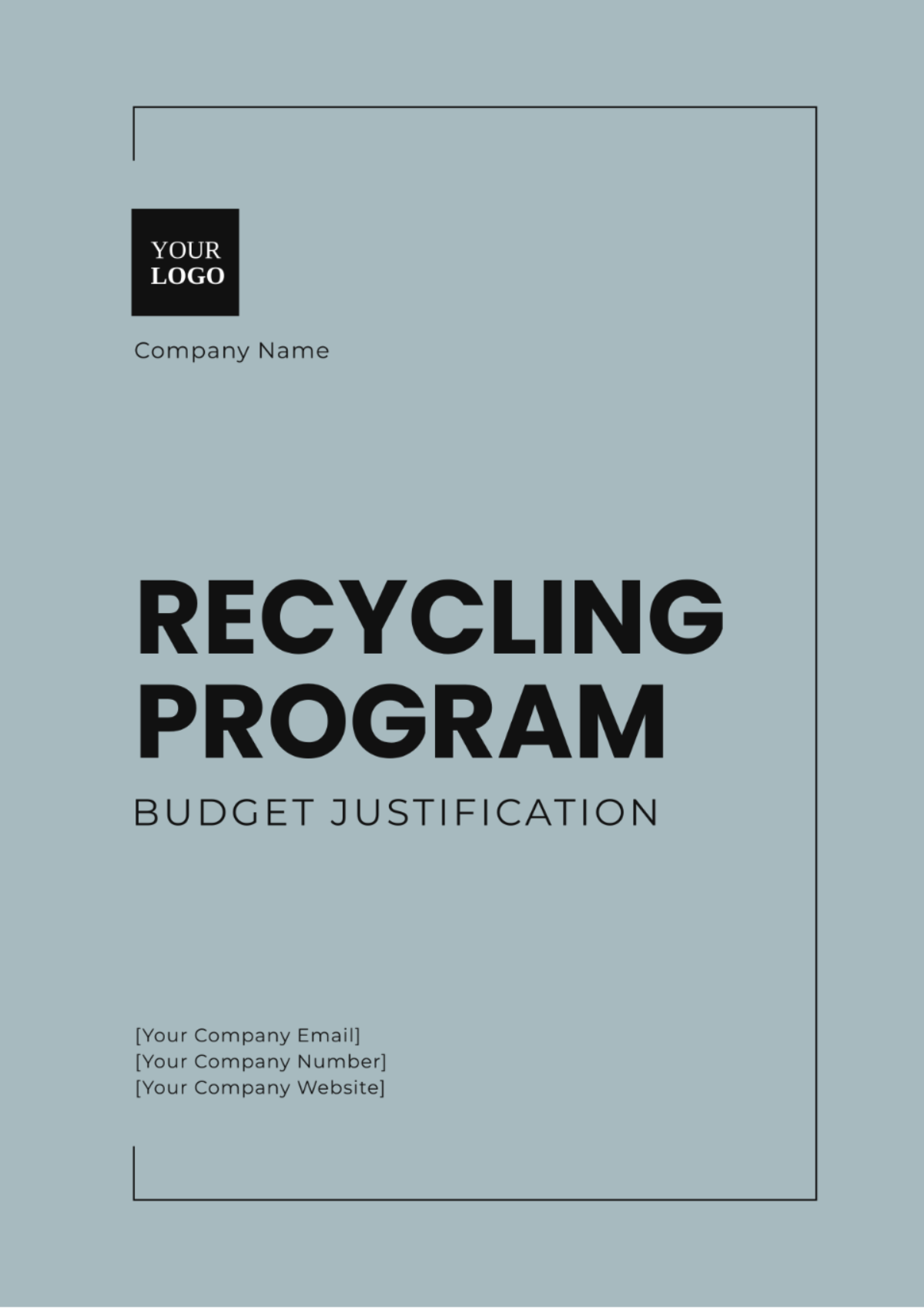 Recycling Program Budget Justification Template - Edit Online & Download