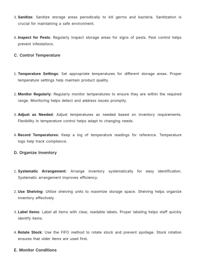 Free Bakery Inventory SOP Template to Edit Online
