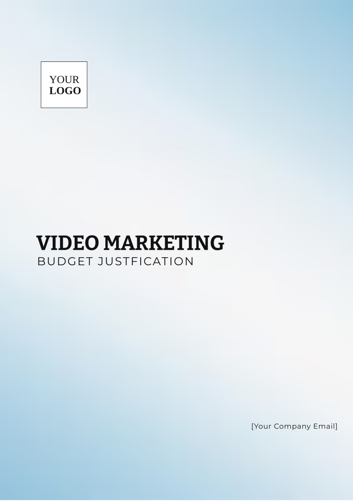 Video Marketing Budget Justification Template - Edit Online & Download