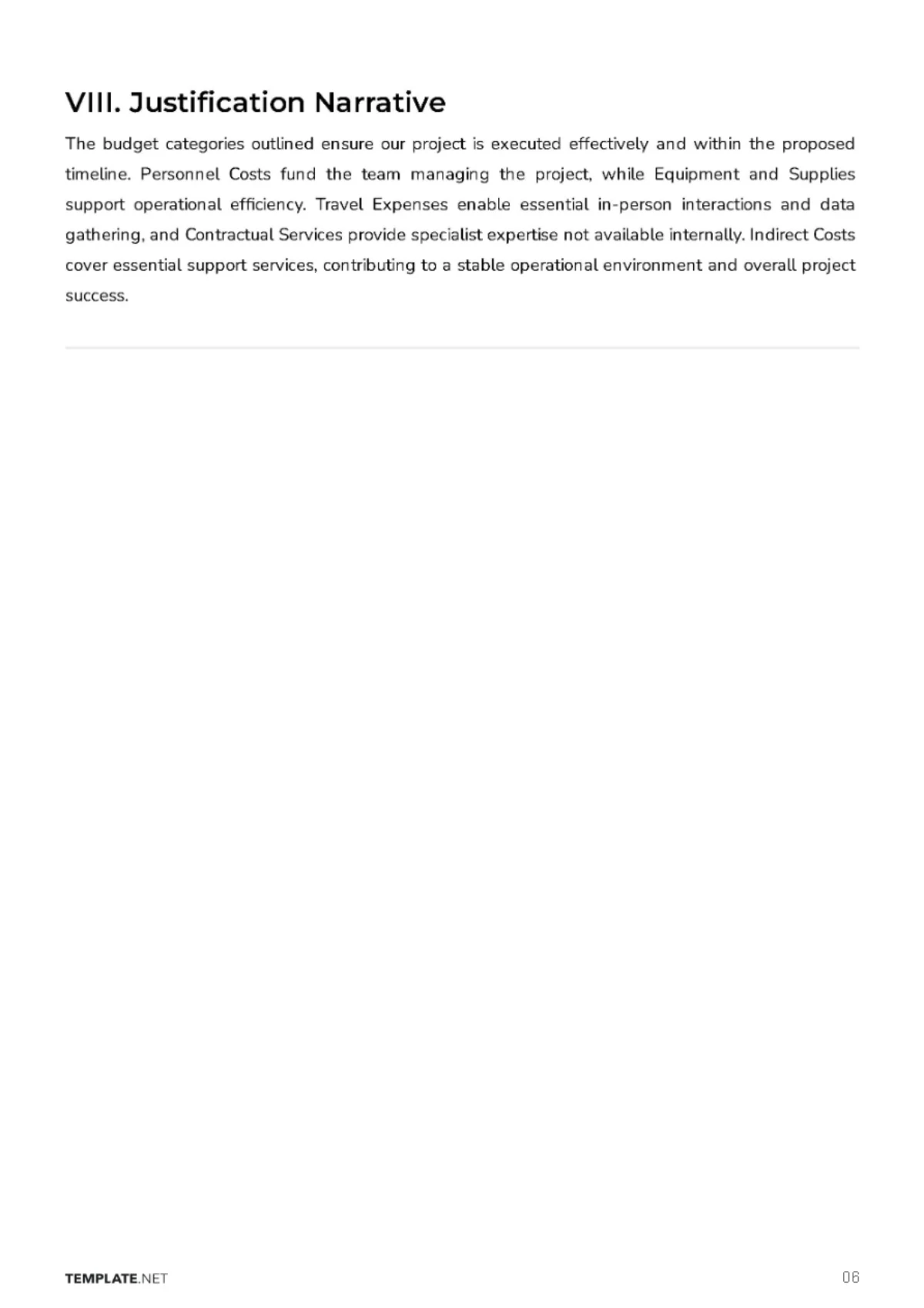 Free Foundation Budget Justification Template to Edit Online
