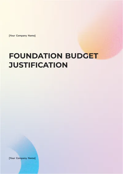 Free Foundation Budget Justification Template to Edit Online