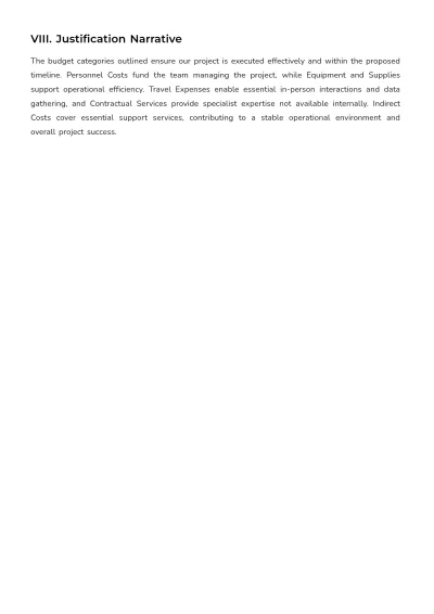 Free Foundation Budget Justification Template to Edit Online