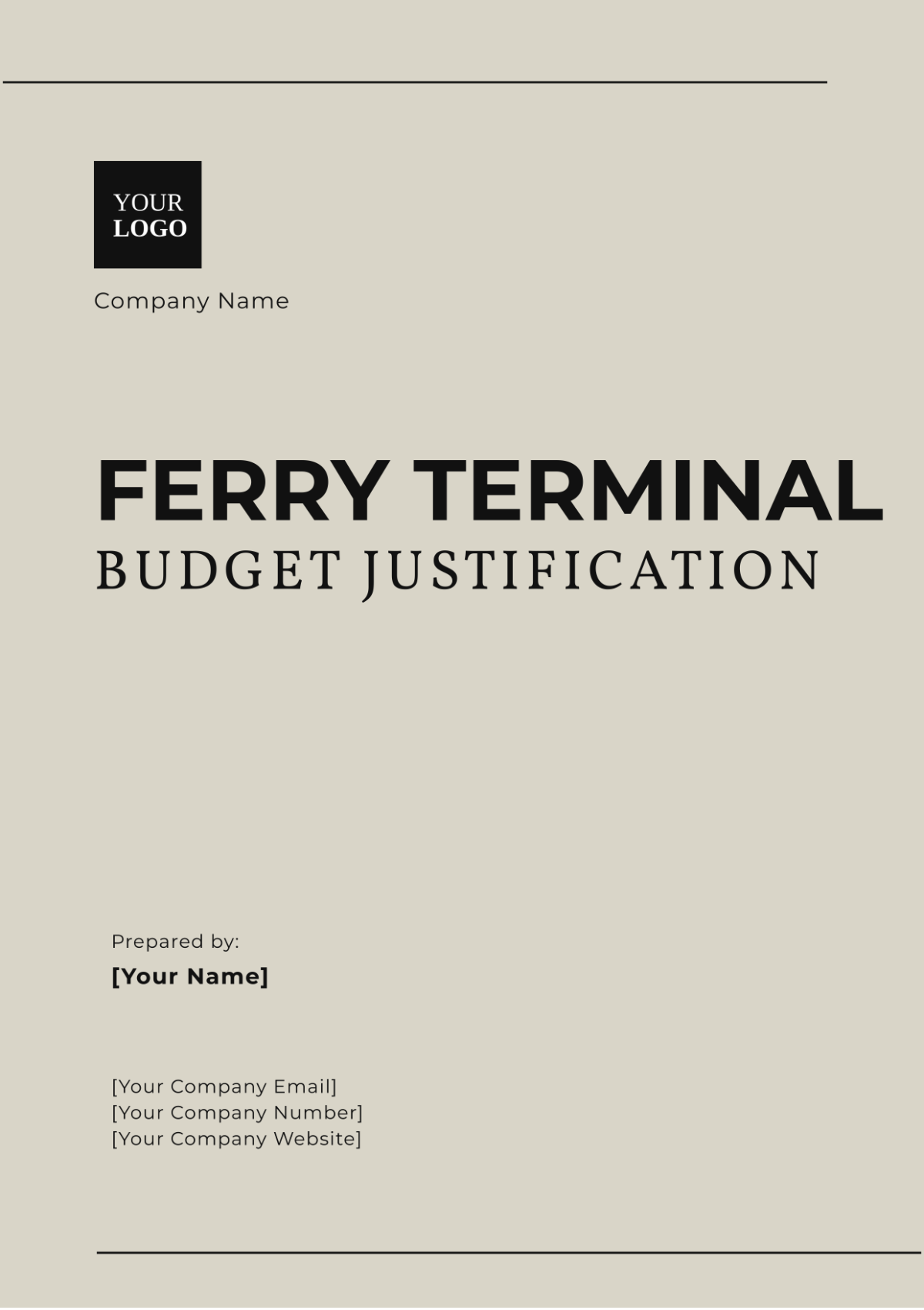 Ferry Terminal Budget Justification Template - Edit Online & Download