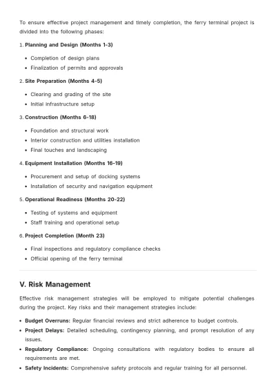 Free Ferry Terminal Budget Justification Template to Edit Online