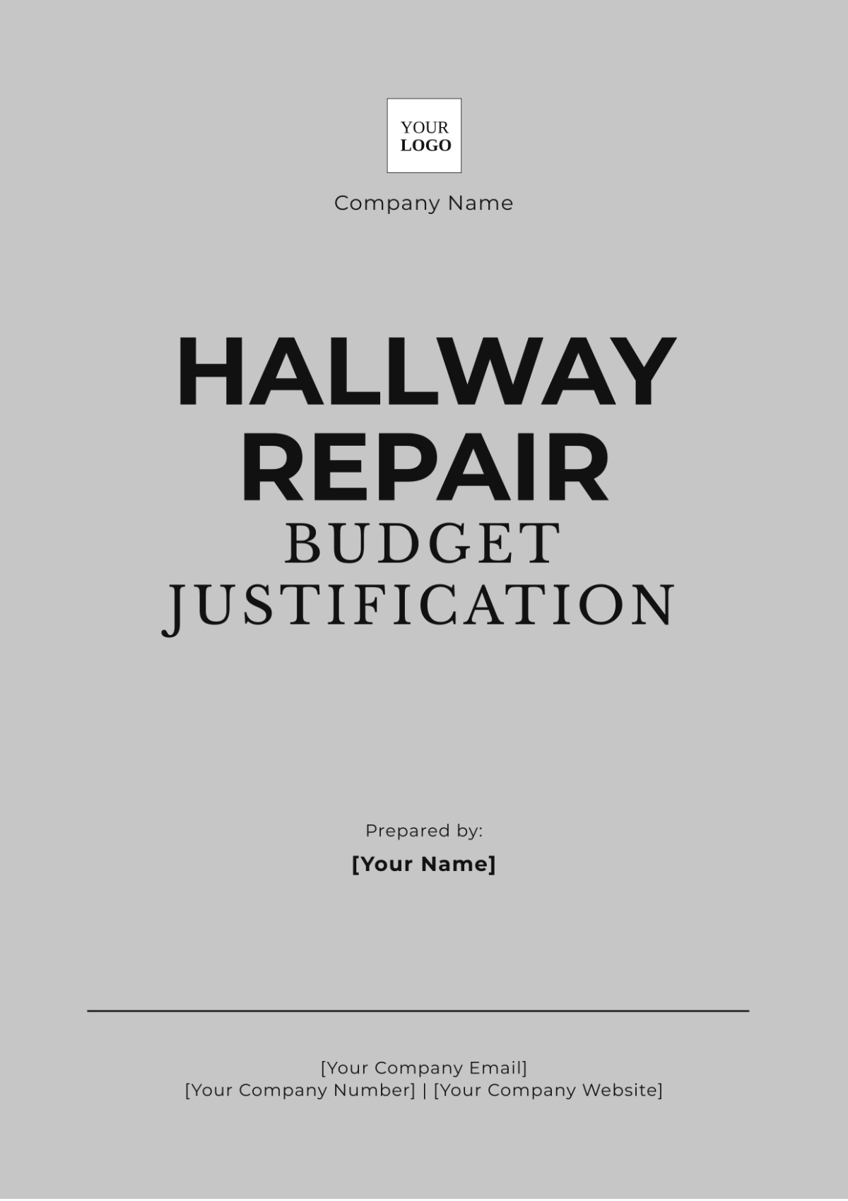 Hallway Repair Budget Justification Template - Edit Online & Download