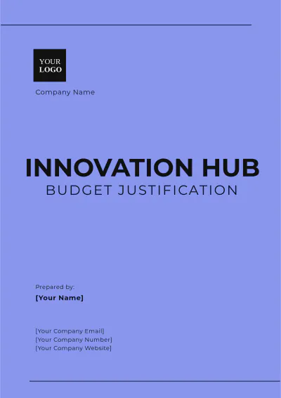 Free Innovation Hub Budget Justification Template to Edit Online