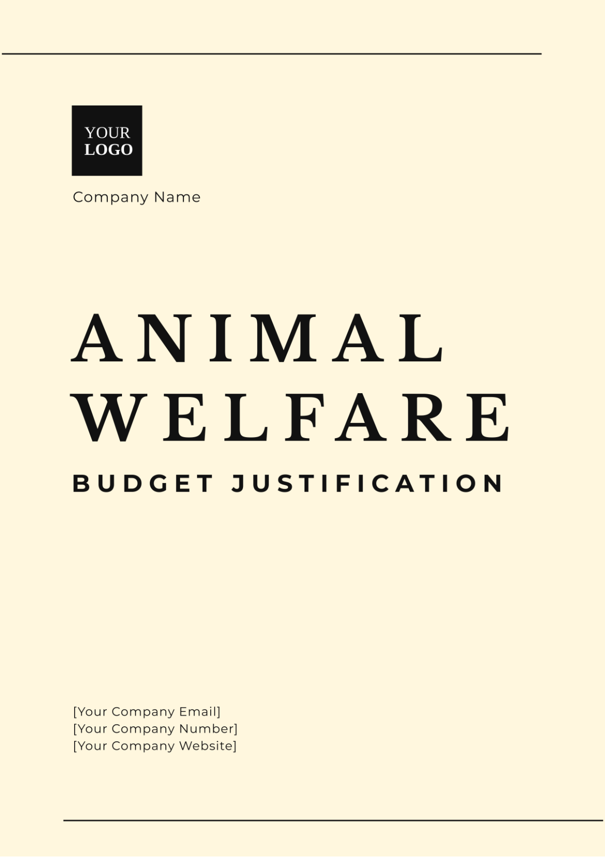 Animal Welfare Budget Justification Template - Edit Online & Download