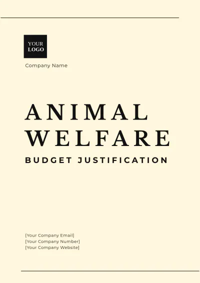 Free Animal Welfare Budget Justification Template to Edit Online