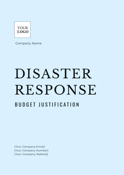 Free Disaster Response Budget Justification Template to Edit Online