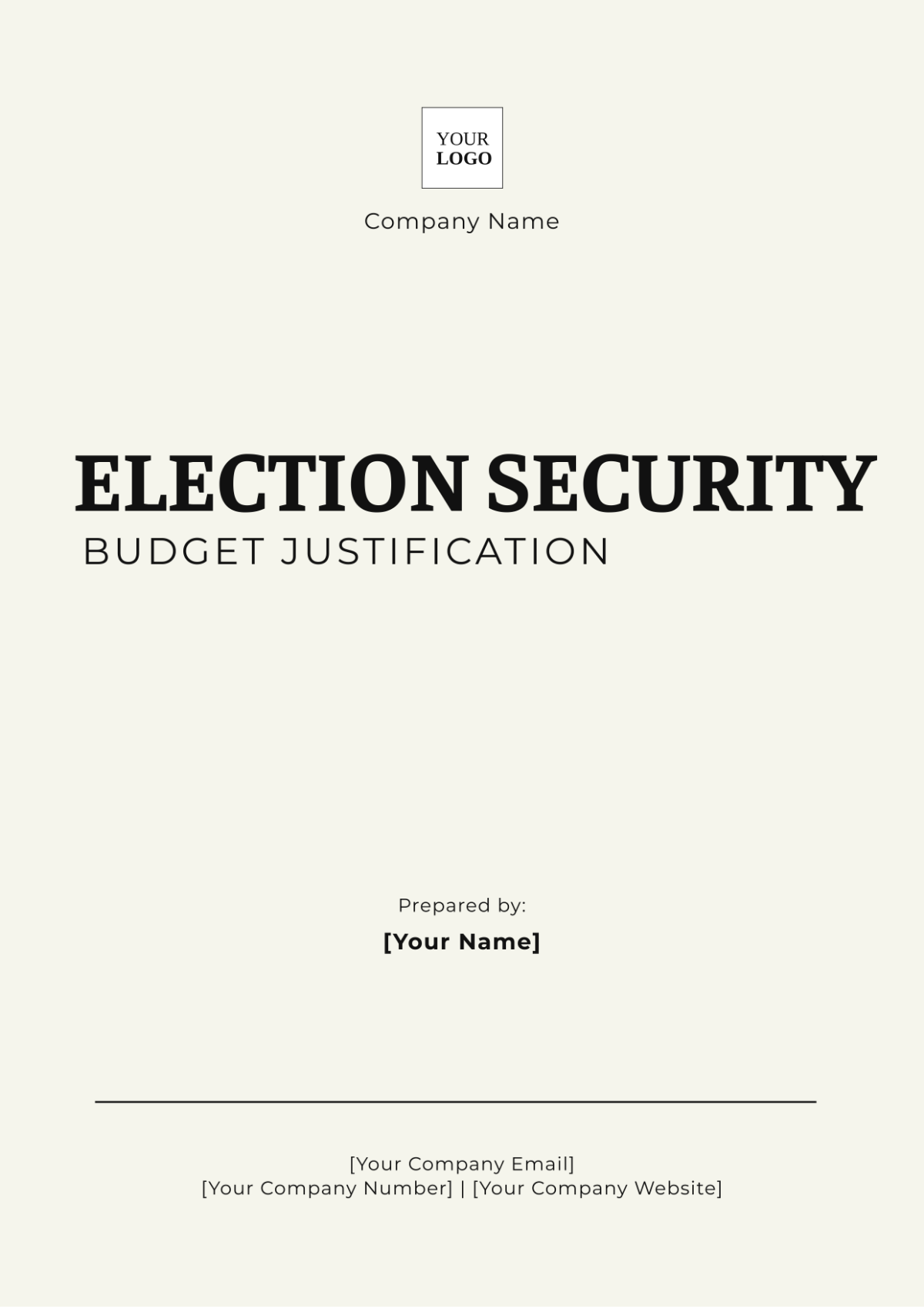 Election Security Budget Justification Template - Edit Online & Download