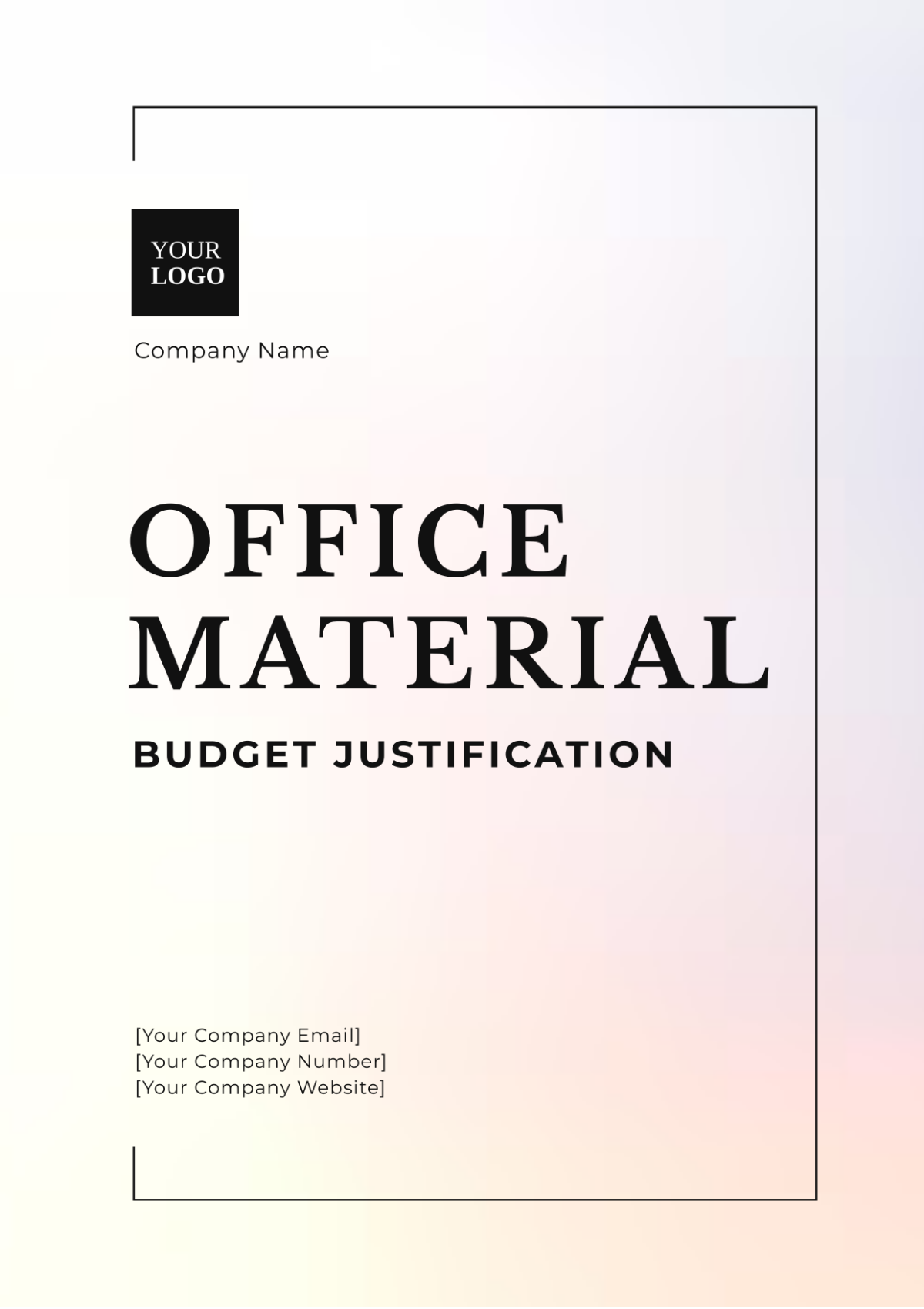 Office Material Budget Justification Template - Edit Online & Download