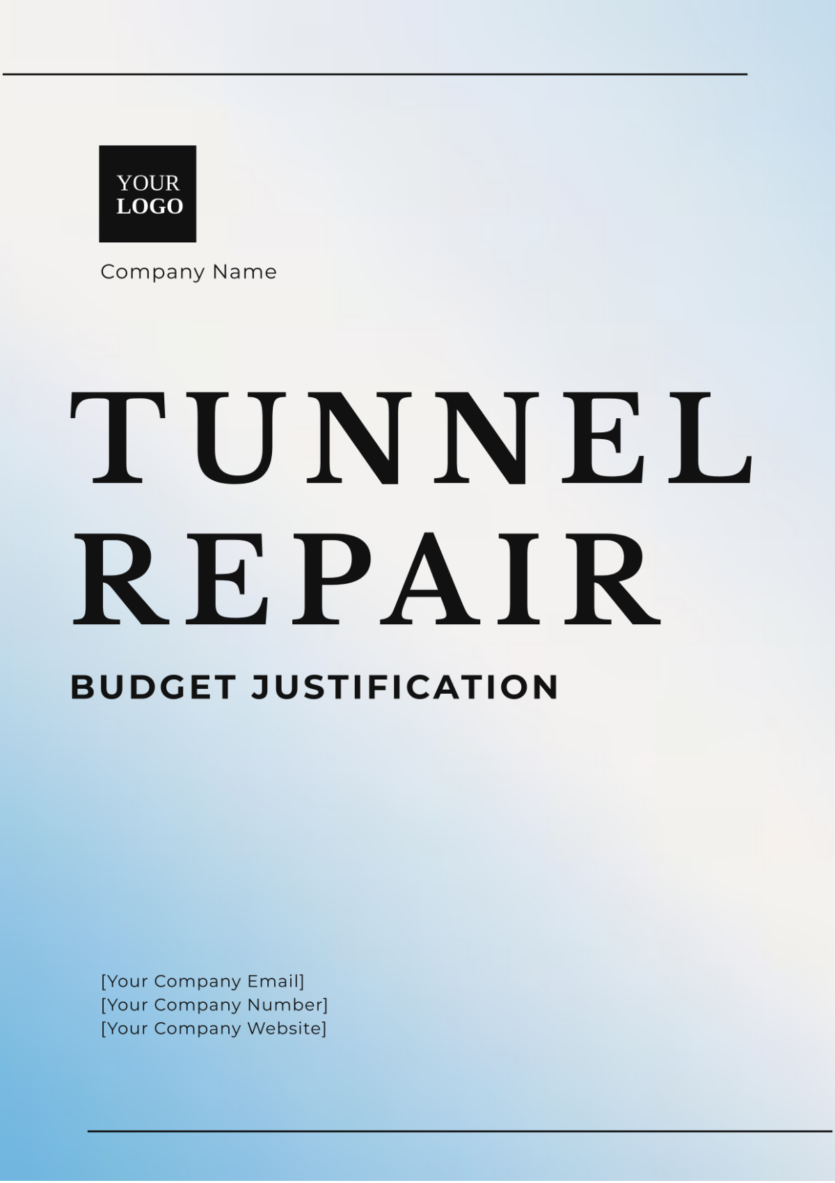 Tunnel Repair Budget Justification Template - Edit Online & Download