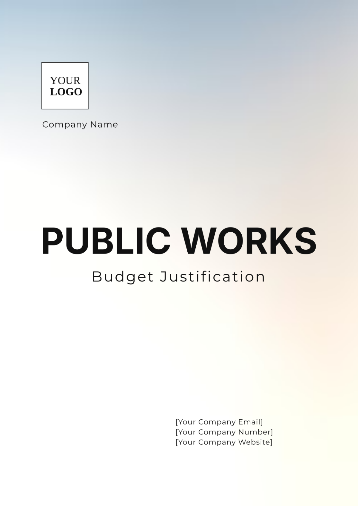 Public Works Budget Justification Template - Edit Online & Download