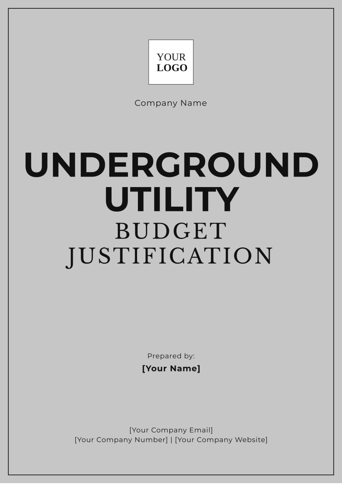 Underground Utility Budget Justification Template - Edit Online & Download