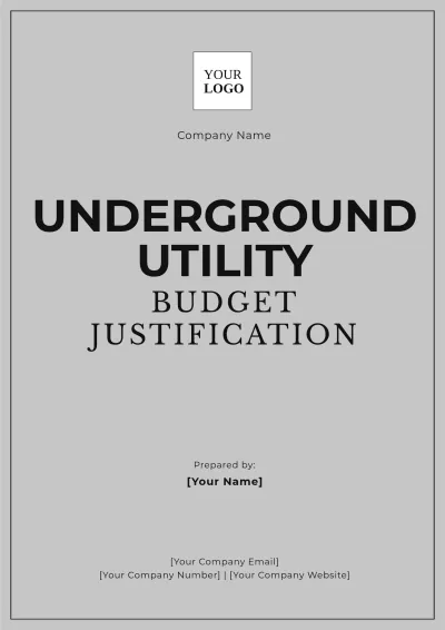 Free Underground Utility Budget Justification Template to Edit Online