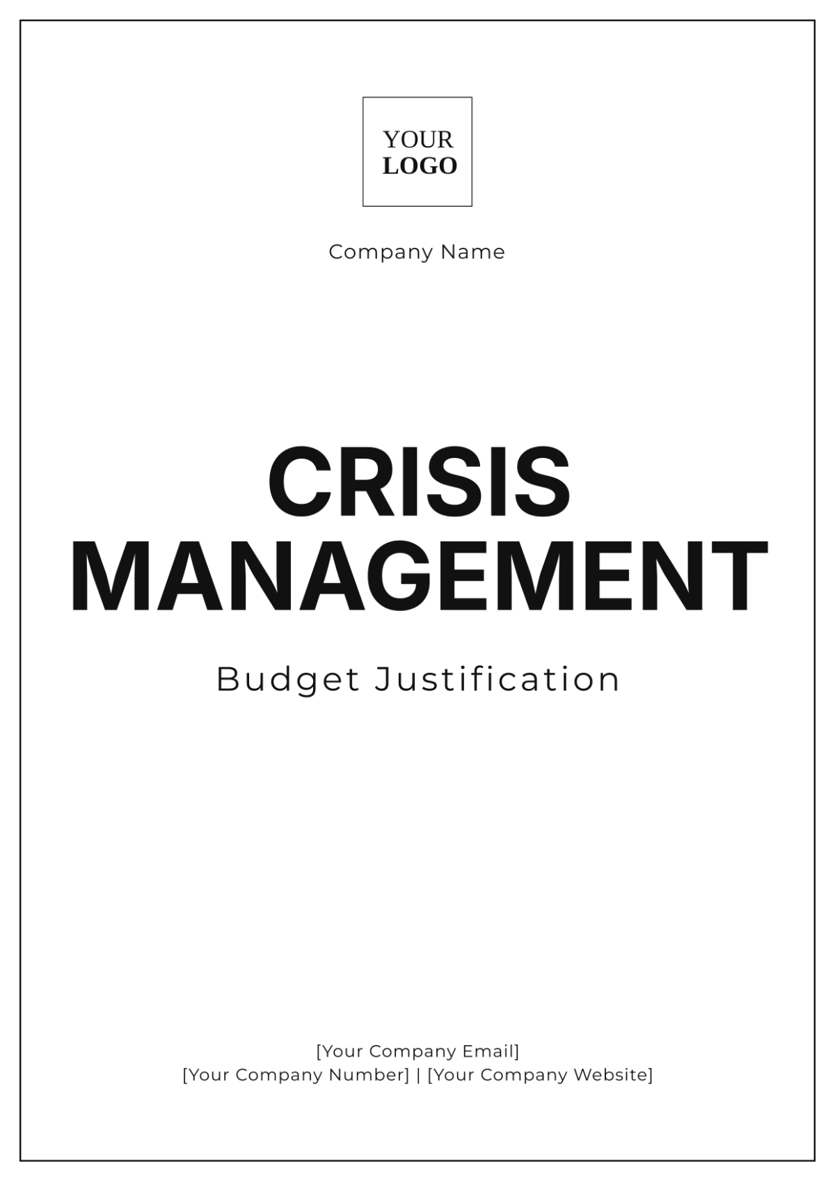 Crisis Management Budget Justification Template - Edit Online & Download