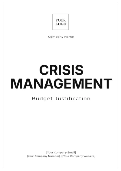 Free Crisis Management Budget Justification Template to Edit Online