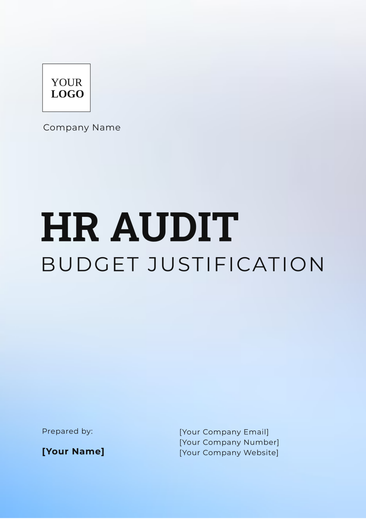 HR Audit Budget Justification Template - Edit Online & Download