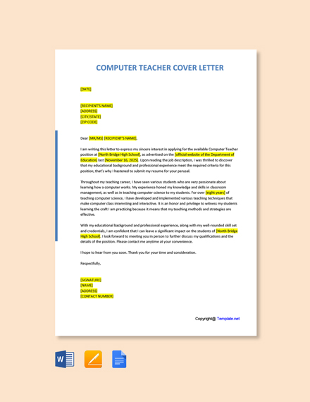 FREE Computer Teacher Resume Template - Word (DOC) | PSD | InDesign ...