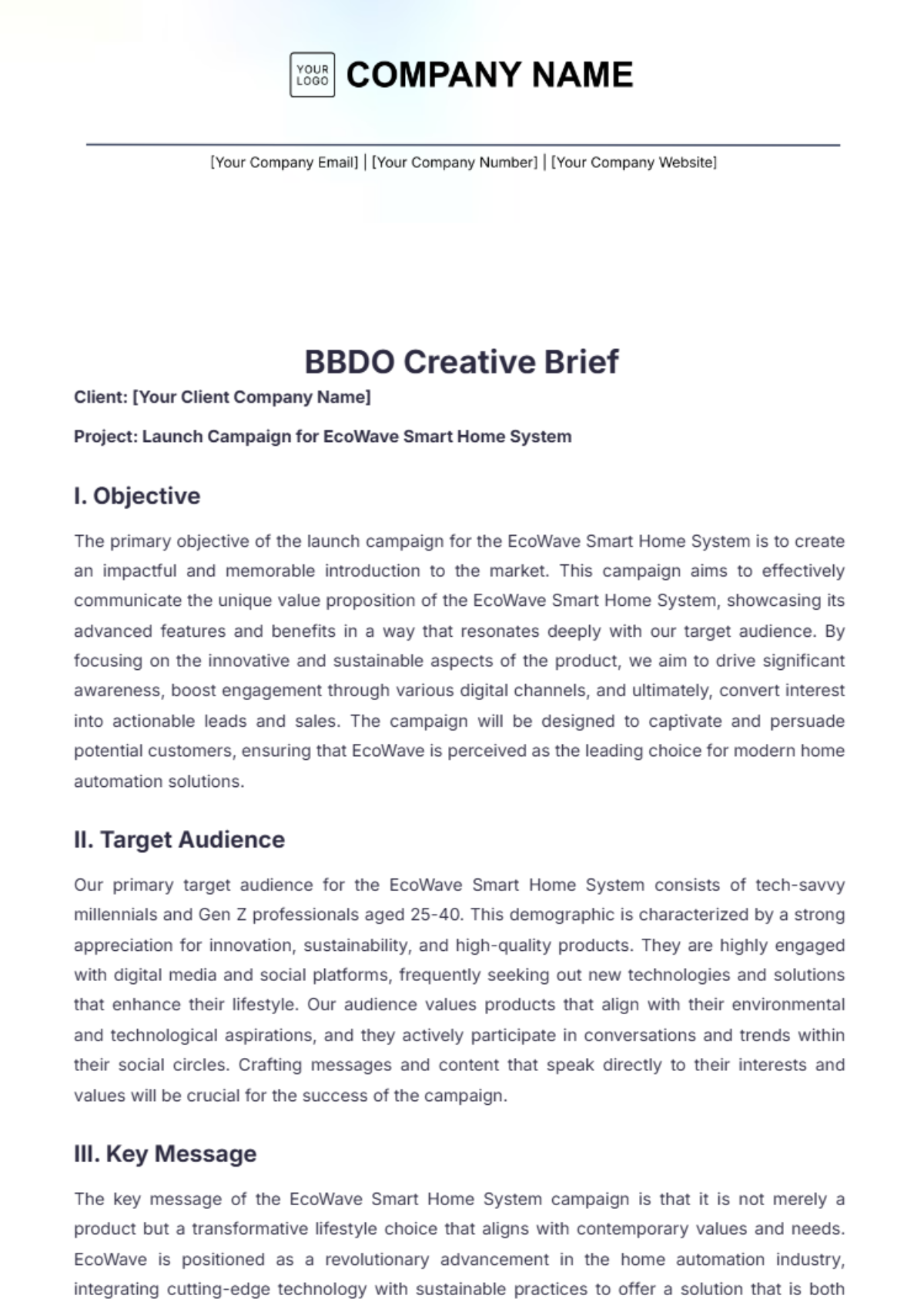 BBDO Creative Brief Template - Edit Online & Download