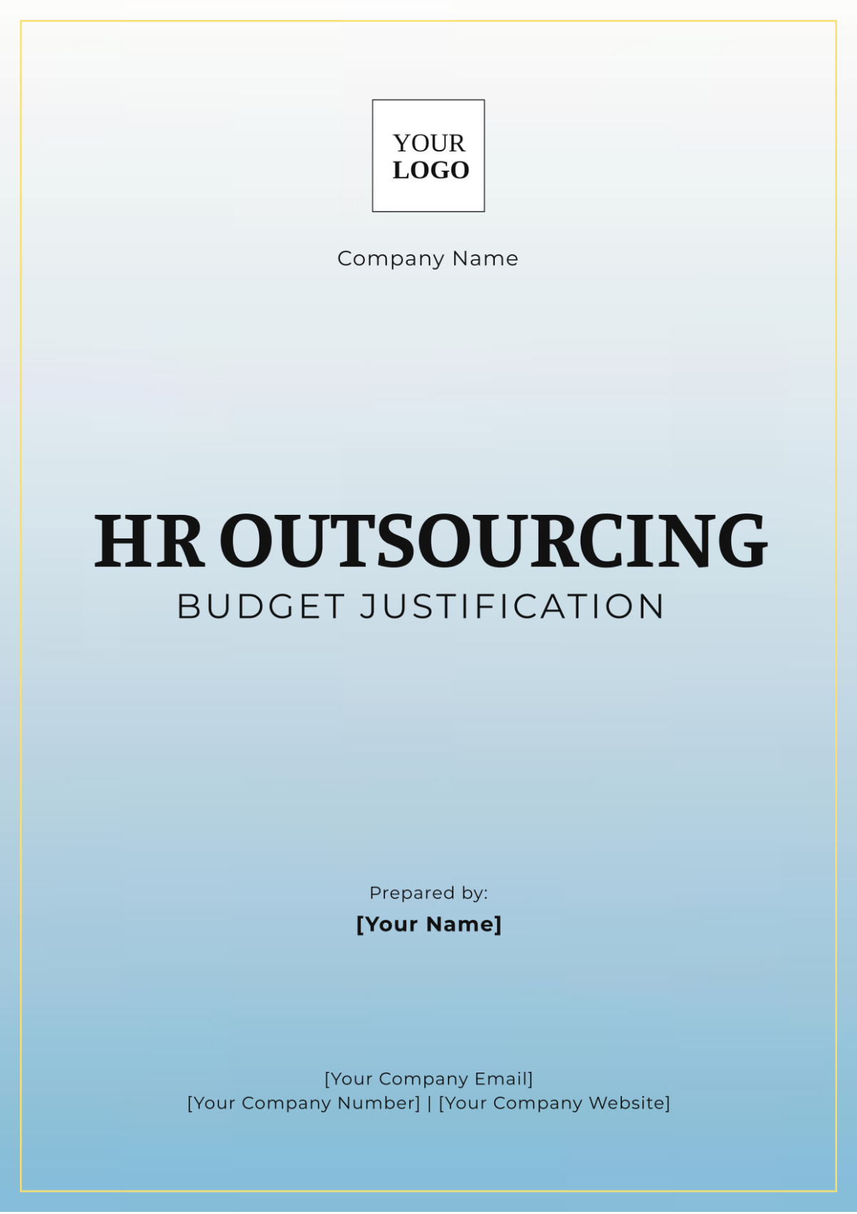 HR Outsourcing Budget Justification Template - Edit Online & Download