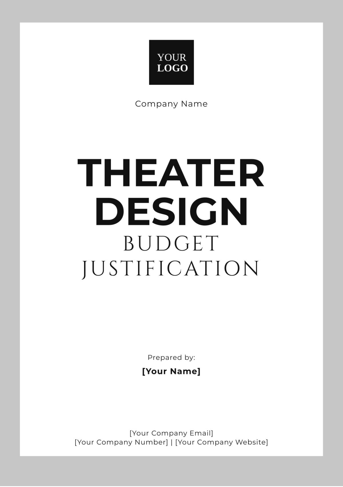 Theater Design Budget Justification Template - Edit Online & Download