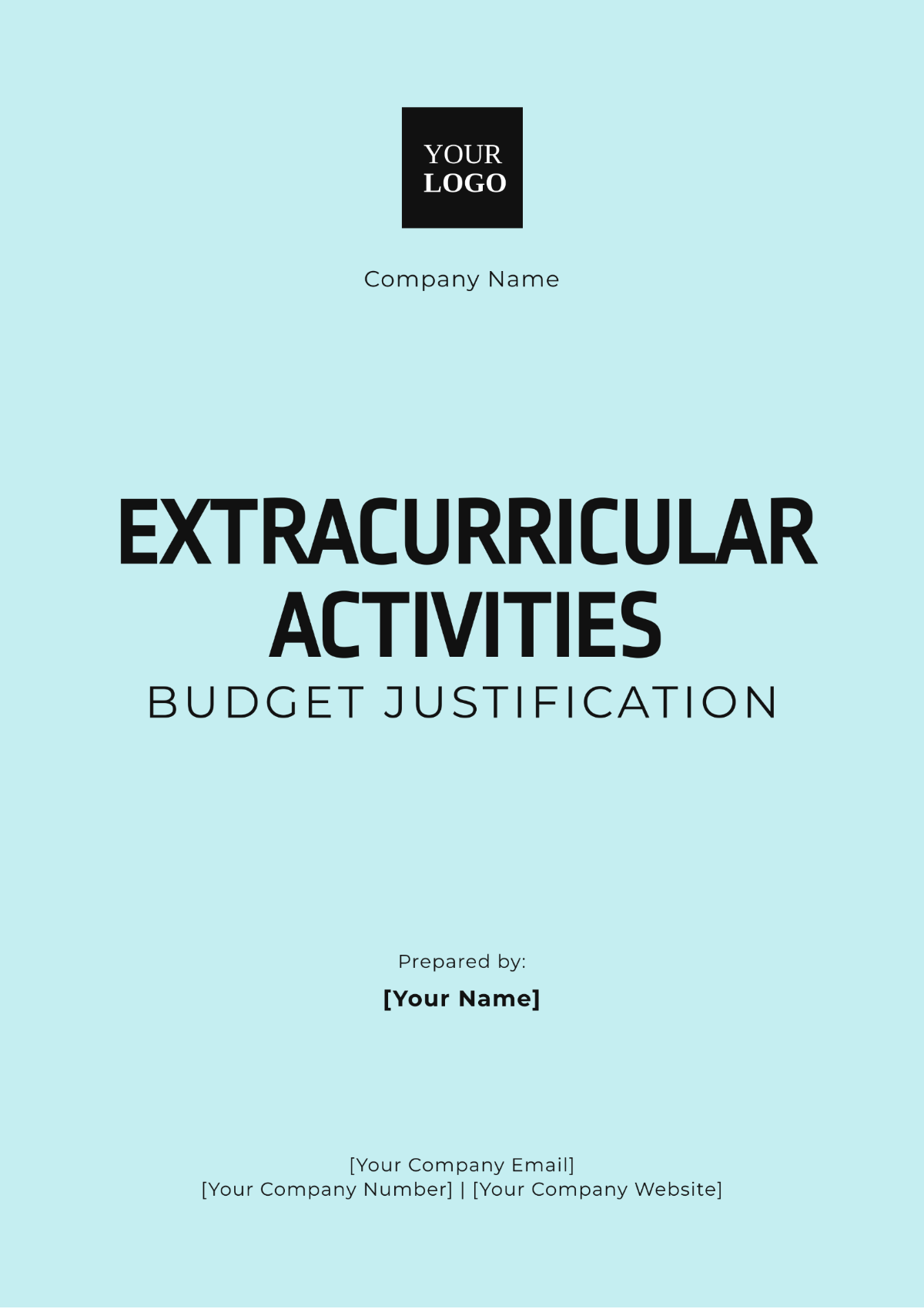 Extracurricular Activities Budget Justification Template - Edit Online & Download