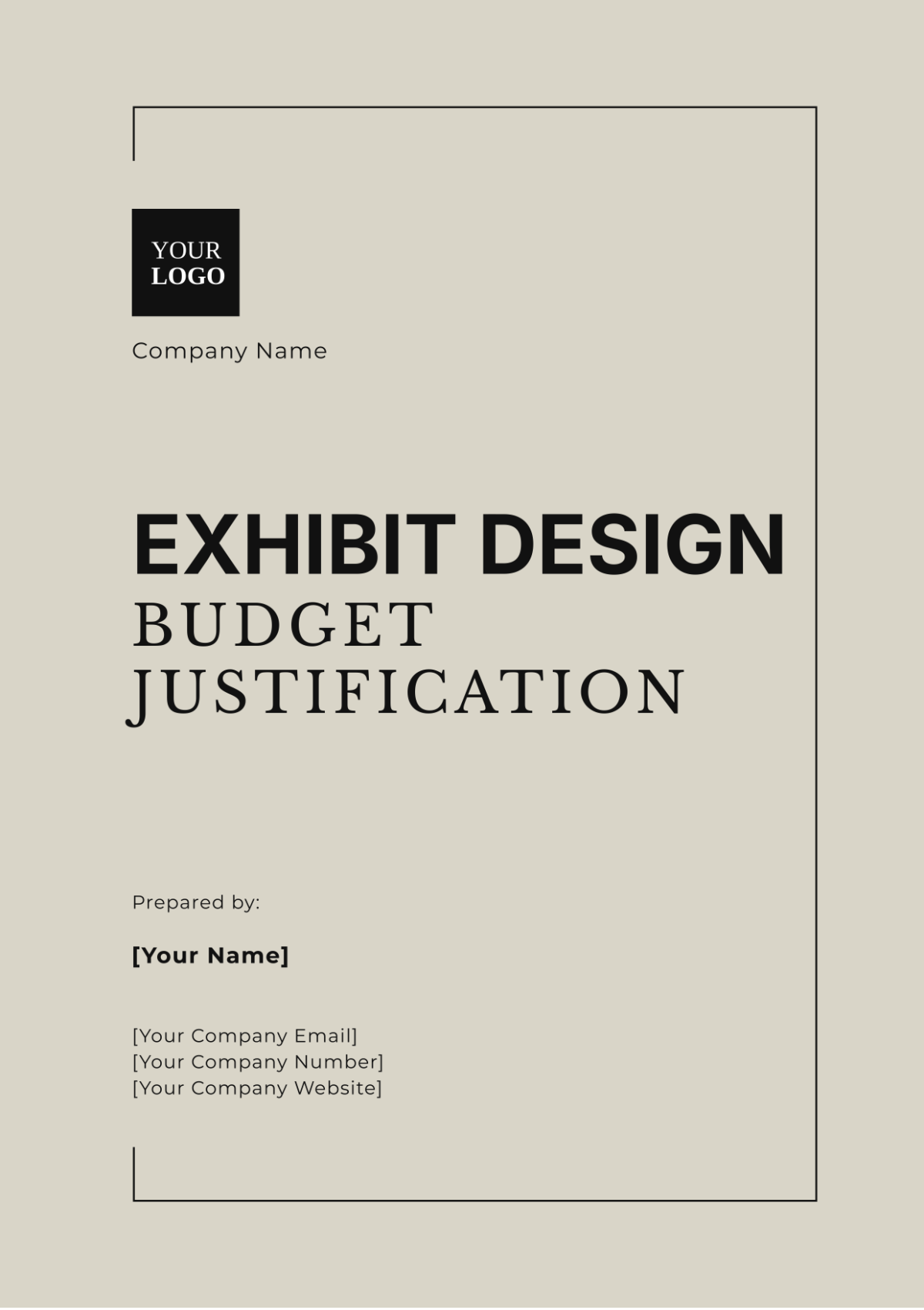 Exhibit Design Budget Justification Template - Edit Online & Download