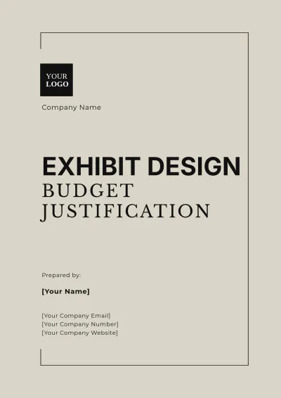 Free Exhibit Design Budget Justification Template to Edit Online