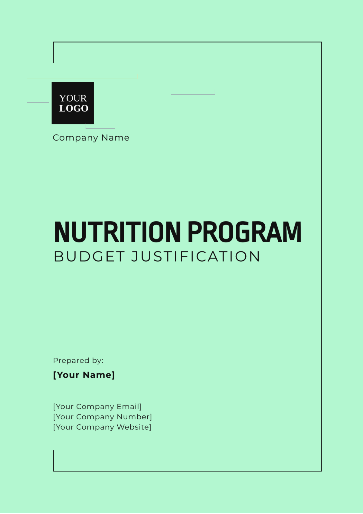 Nutrition Program Budget Justification Template - Edit Online & Download