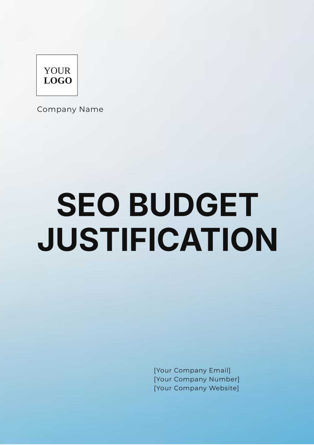 SEO Budget Justification Template - Edit Online & Download