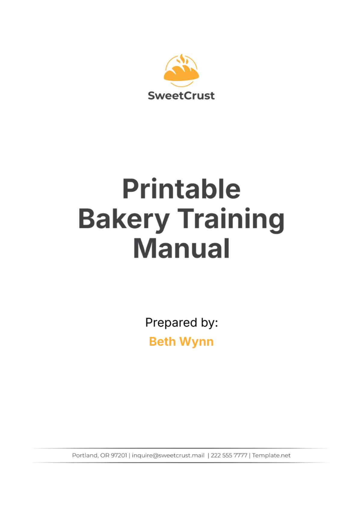 Printable Bakery Training Manual Template - Edit Online & Download