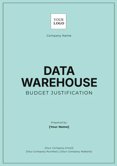 Free Data Warehouse Budget Justification Template to Edit Online
