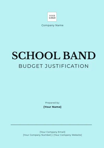 Free School Band Budget Justification Template to Edit Online