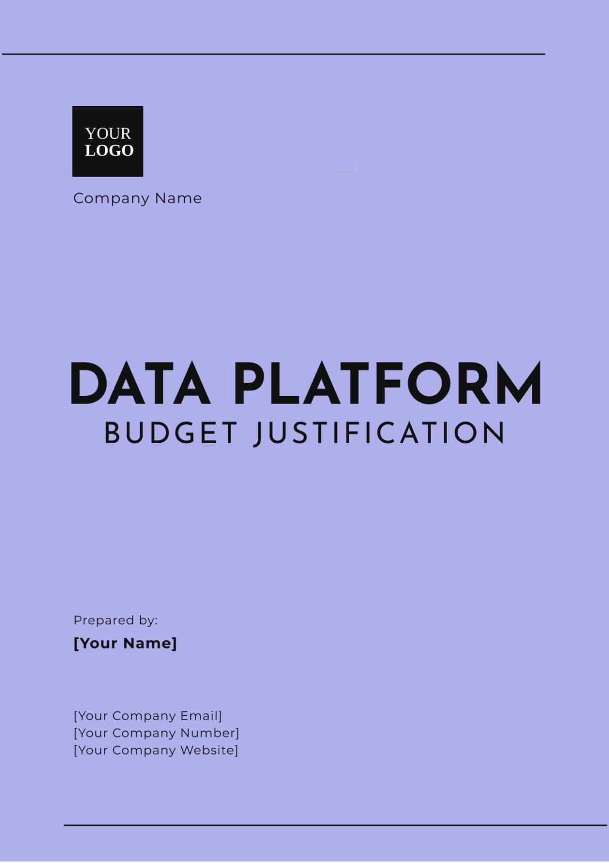 Data Platform Budget Justification Template - Edit Online & Download