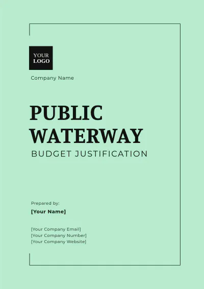 Free Public Waterway  Budget Justification Template to Edit Online