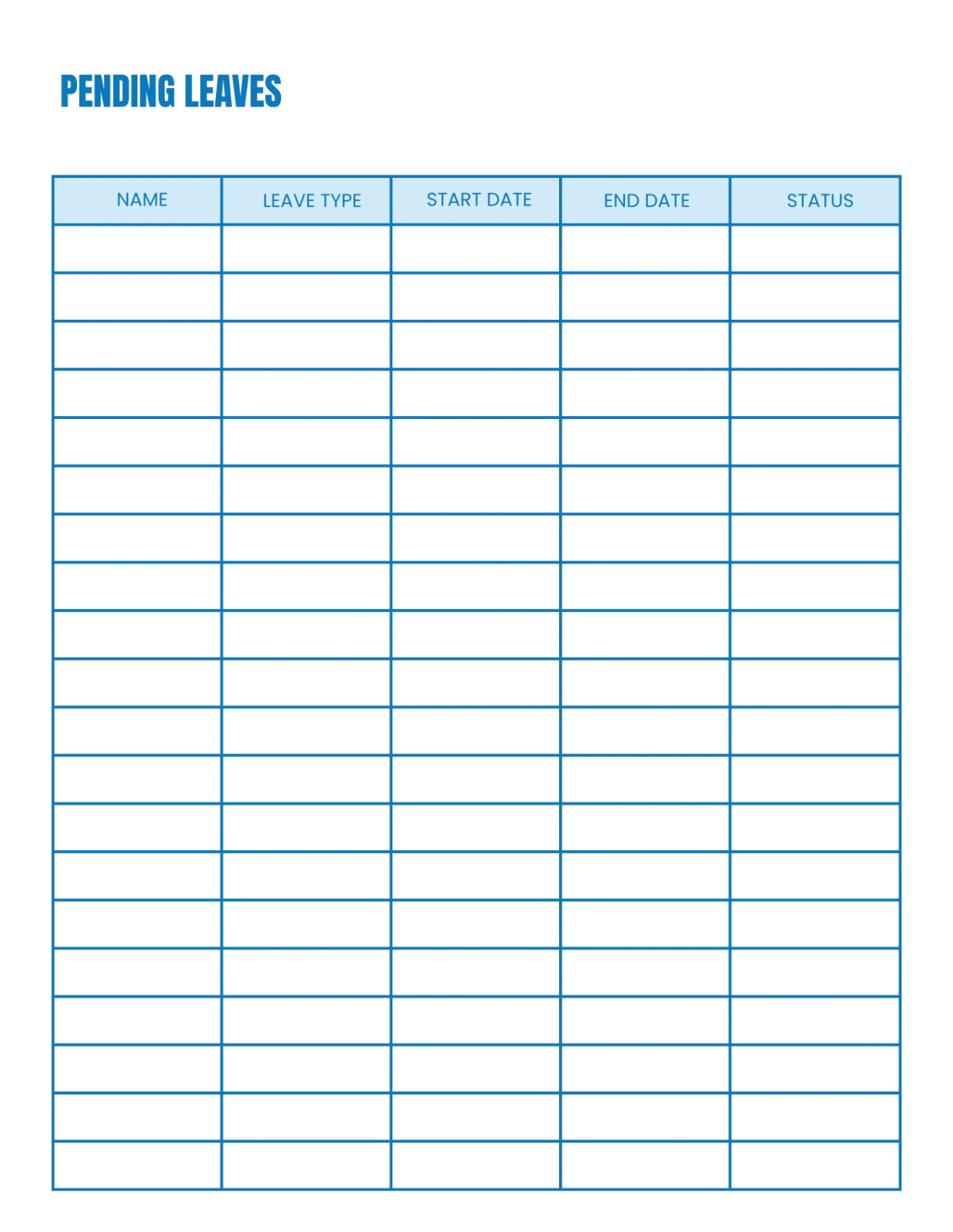 Free School Leave Planner Template to Edit Online