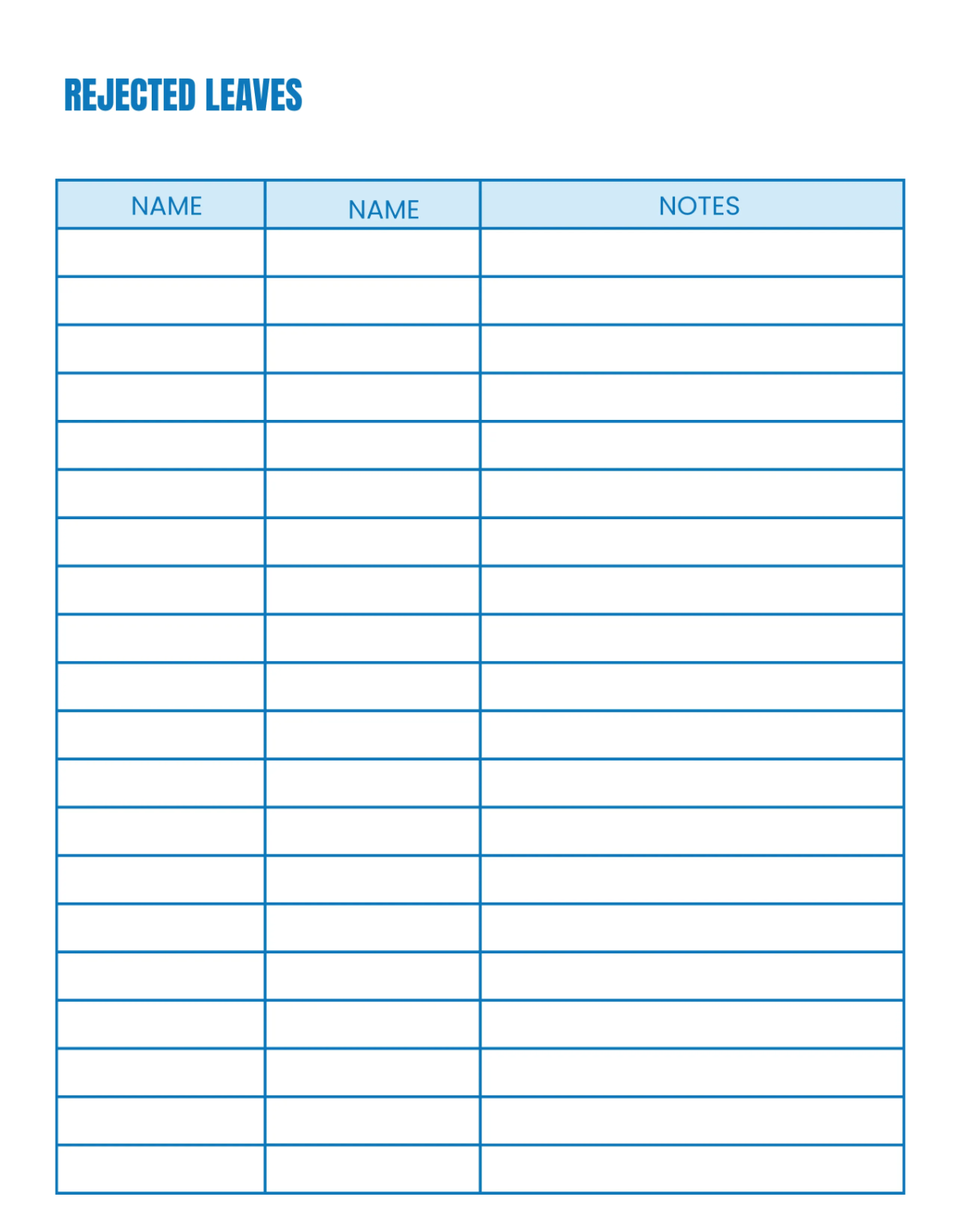 Free School Leave Planner Template to Edit Online