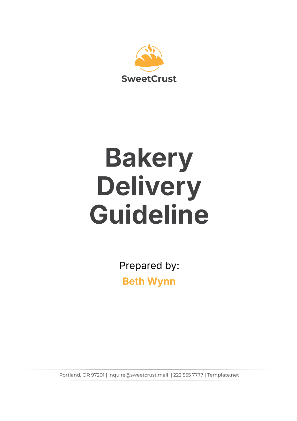 Bakery Delivery Guideline Template - Edit Online & Download