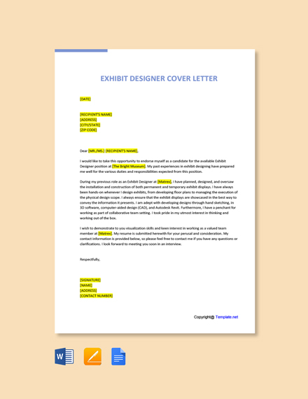 cover letter designer template