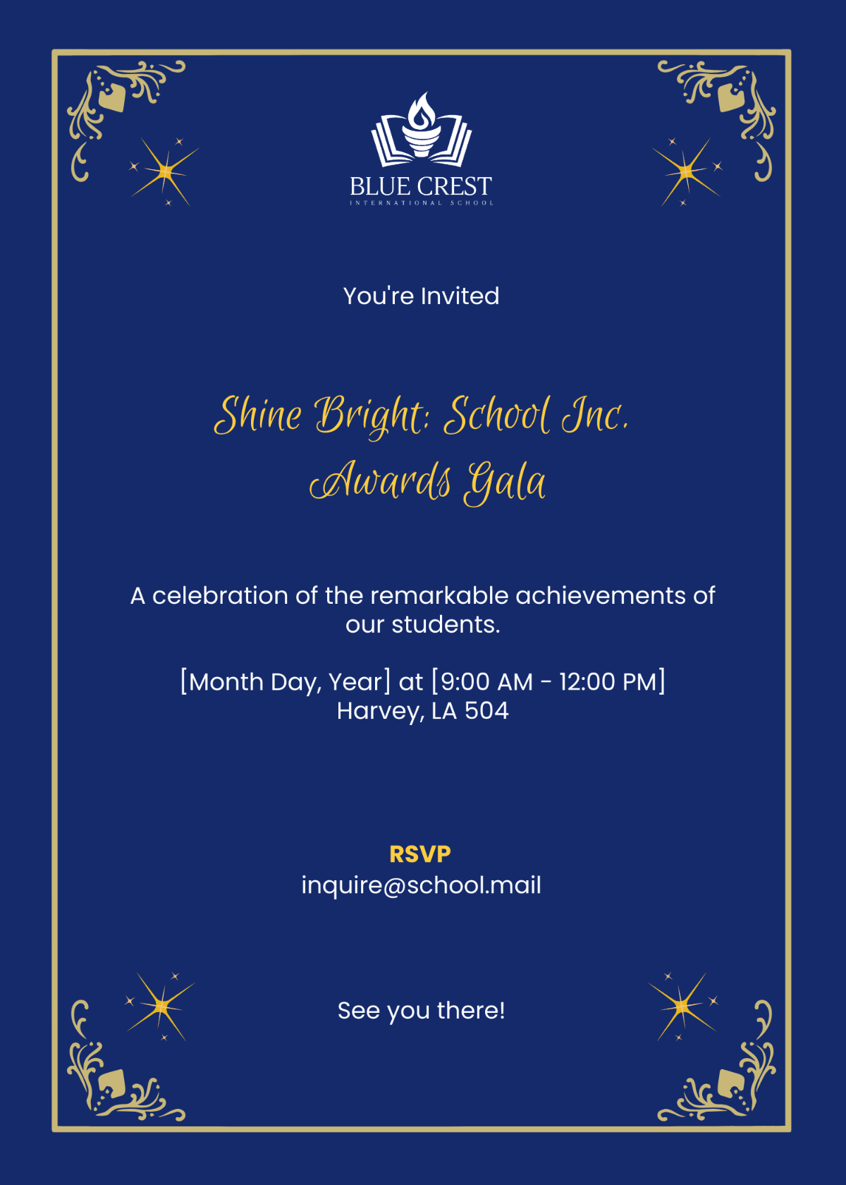 School Awards Ceremony Invitation Template