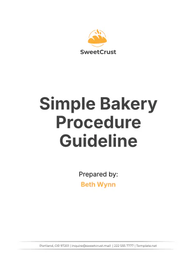 Free Simple Bakery Procedure Guideline Template to Edit Online
