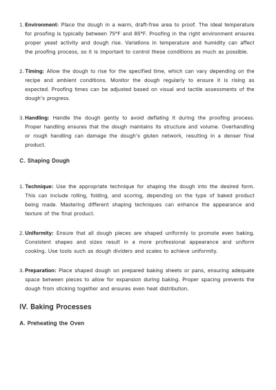 Free Simple Bakery Procedure Guideline Template to Edit Online