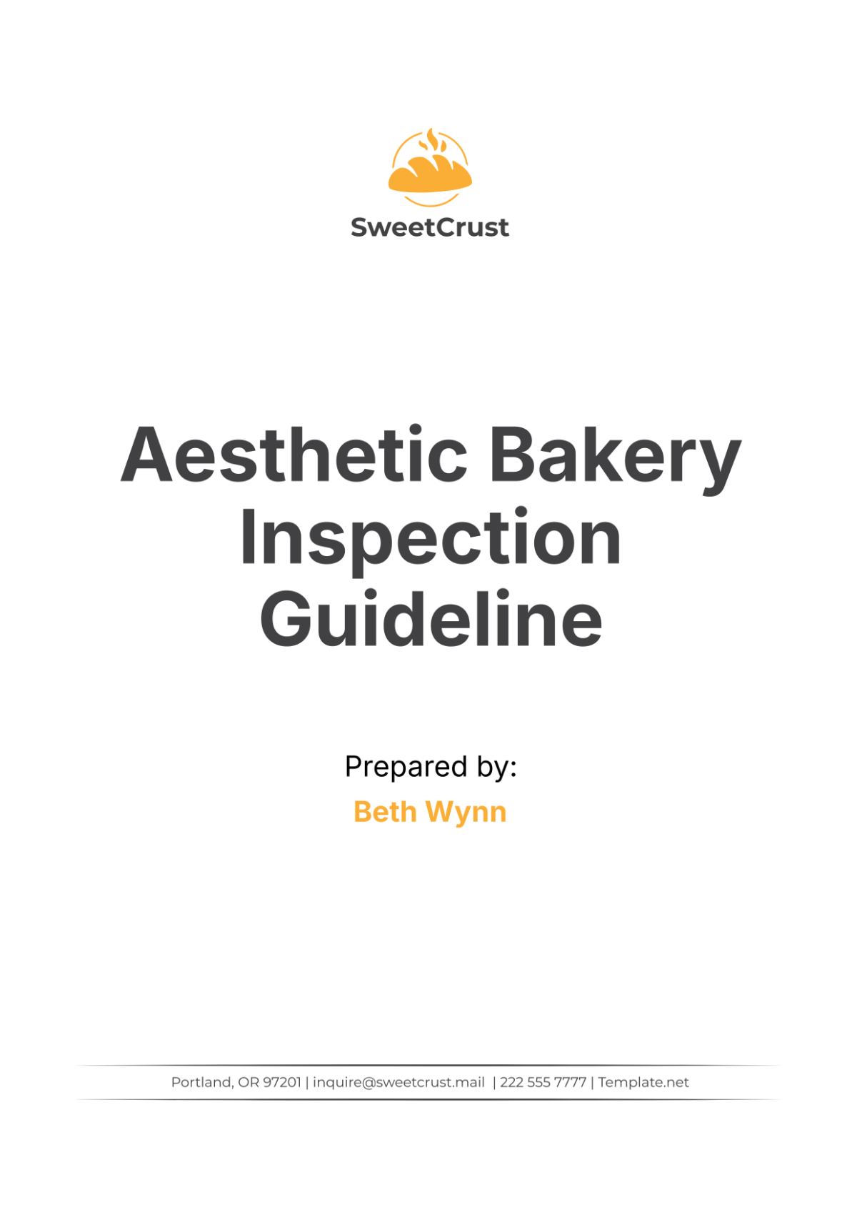 Aesthetic Bakery Inspection Guideline Template - Edit Online & Download