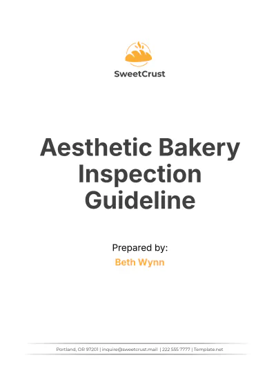 Free Aesthetic Bakery Inspection Guideline Template to Edit Online