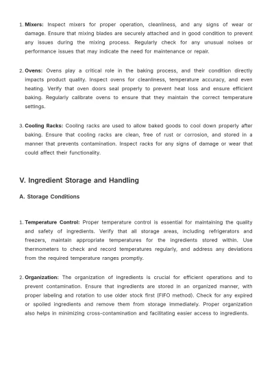 Free Aesthetic Bakery Inspection Guideline Template to Edit Online